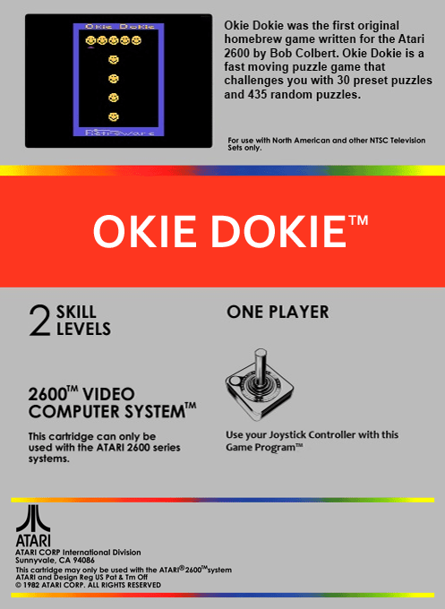 Okie Dokie (Homebrew) — Box back